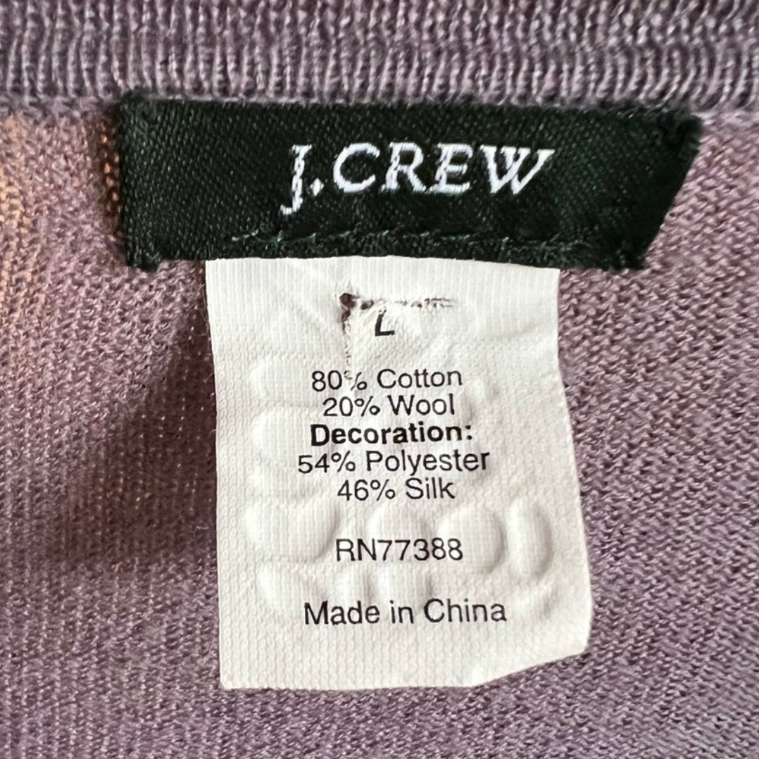 VINTAGE x J.CREW natural fibres soft knit button cardigan (S-M)