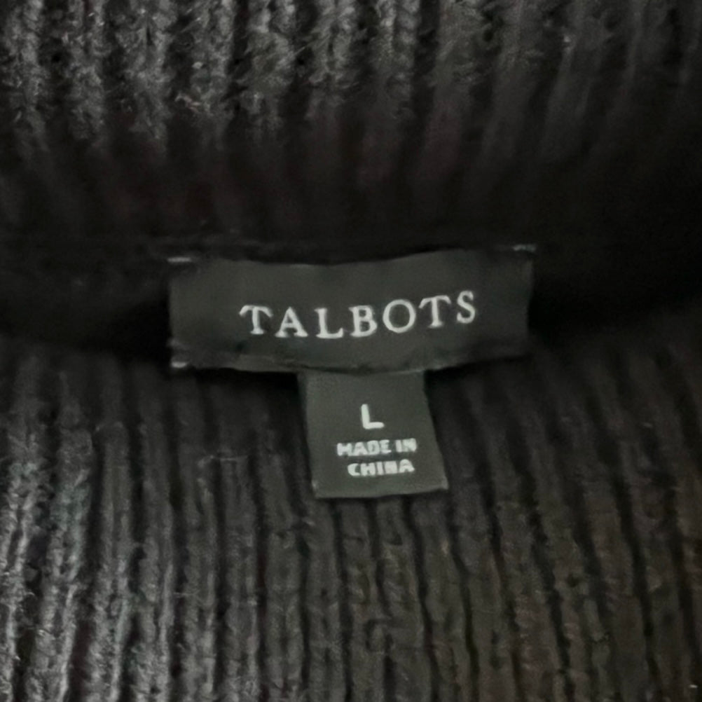 TALBOTS merino cotton festive turtle neck (L)