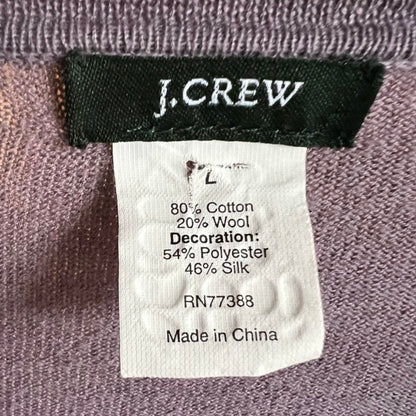 VINTAGE x J.CREW natural fibres soft knit button cardigan (S-M)
