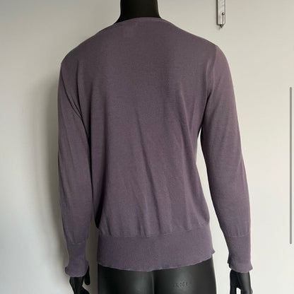 VINTAGE x J.CREW natural fibres soft knit button cardigan (S-M)