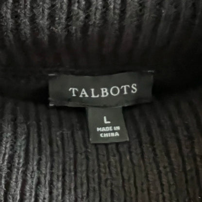 TALBOTS merino cotton festive turtle neck (L)